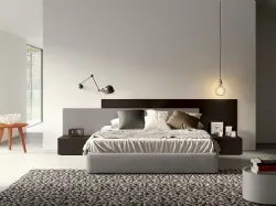 Letto Look Mood Gold con boiserie testiera di Spagnol Mobili