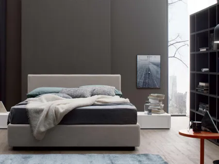 Letto in tessuto New Life di Spagnol Mobili
