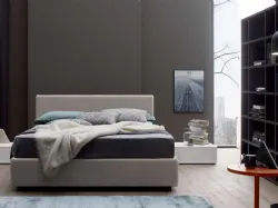 Letto in tessuto New Life di Spagnol Mobili