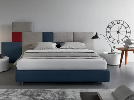 Letto Olimpia Pentagramma Side con boiserie di Spagnol Mobili