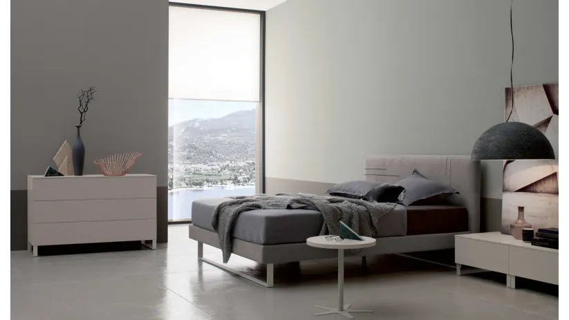 Letto in Nabuk Roger di Spagnol Mobili
