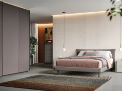 Letto matrimoniale con testiera Step di Spagnol Mobili