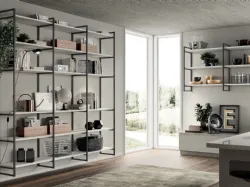 Libreria Living Sax sistema Metro di Scavolini