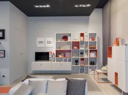 Libreria componibile in melaminico e laccato MC044 di Moretti Compact