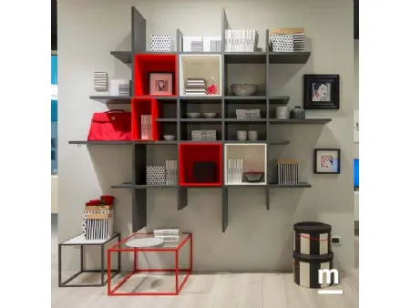 Libreria in laccato opaco MC045 di Moretti Compact