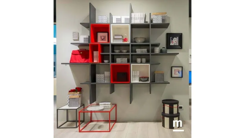 Libreria in laccato opaco Flexa MC045 di Moretti Compact