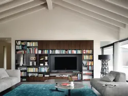 Libreria con vano porta TV Modo M6C61 di Sangiacomo