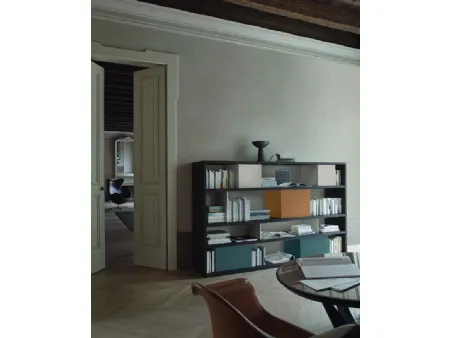 Libreria Modo M6C83 in laccato opaco di Sangiacomo