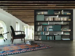 Libreria Modo M6C85 in laccato opaco di Sangiacomo