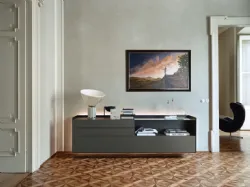 Madia Cabaret 84B sx in laccato Antracite opaco di Sangiacomo