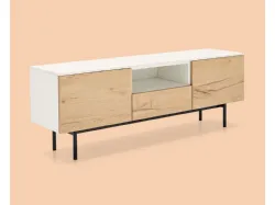 Madia Made CB6101 6 in nobilitato rovere naturale e nobilitato bianco di Connubia