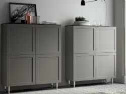 Madia Living Carattere in Laccato opaco Grigio Titanio di Scavolini