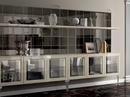 Madia Living Exclusiva in Laccato lucido Tortora di Scavolini