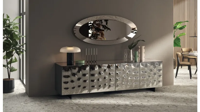 Madia Sideboard 02 in vetro specchiato Glow di Scavolini