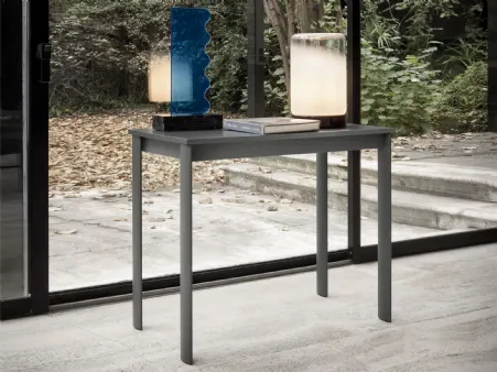 Mobile ingresso Etico Plus con top in melaminico e base in acciaio laccato di Bontempi