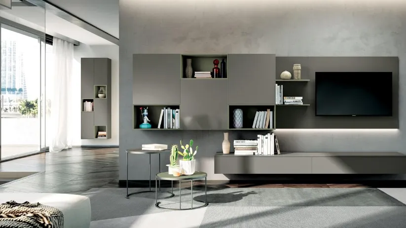 Parete Attrezzata Living 830 di Spagnol Mobili