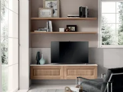Parete Attrezzata Living Easy in Rovere Atzeco di Scavolini