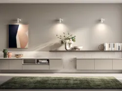 Parete Attrezzata Living Motus in laccato opaco Visone di Scavolini