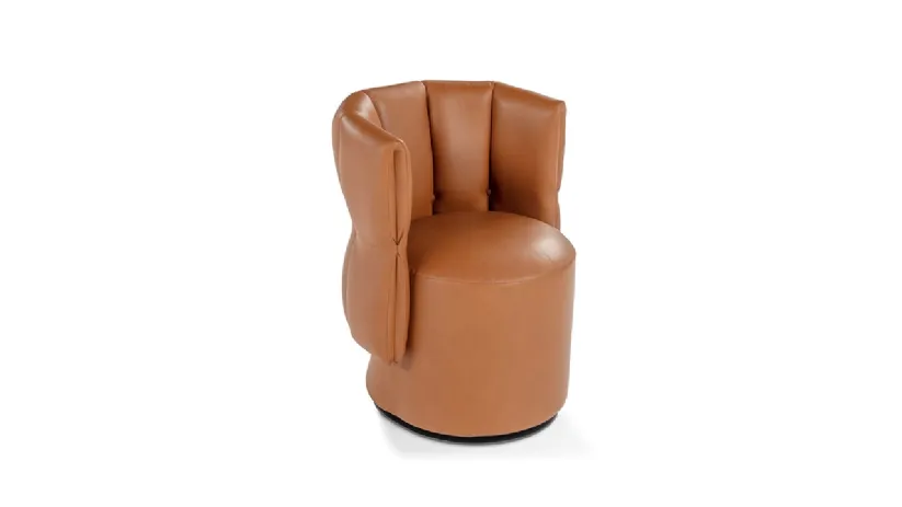 Poltroncina di design in pelle Madame G di Calia