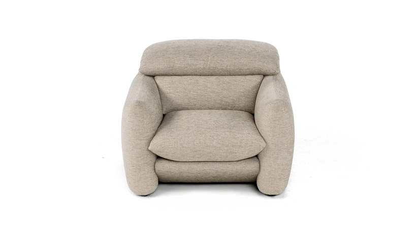 Poltrona in tessuto imbottito Choco Magic di Calia