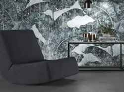 Poltrona di design in tessuto Dondolami di Doimo Salotti