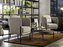 Poltroncina Haiku in tessuto imbottito di Novamobili