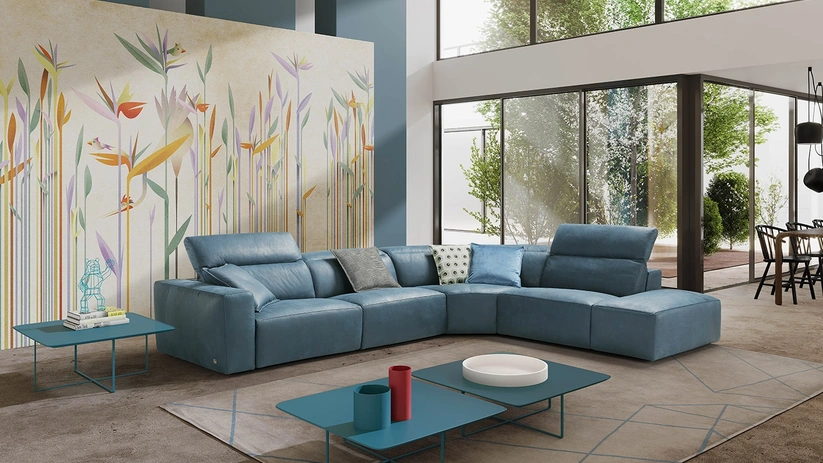 Divano relax in pelle Beverly di Egoitaliano