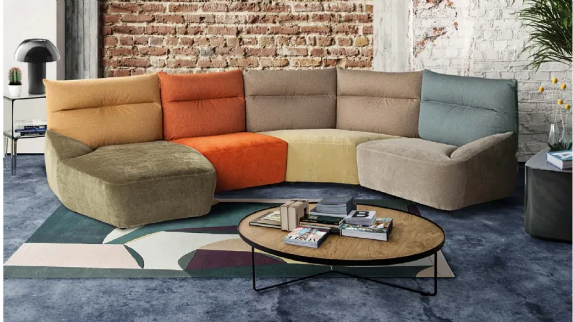 Divano modulare comfort Eliseo di Calia