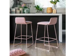 Sgabello in tessuto imbottito Riley Soft di Connubia