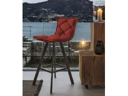 Sgabello Digione in tessuto imbottito e trapuntato di Target Point