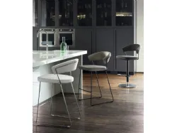 Sgabello Great in pelle di Scavolini