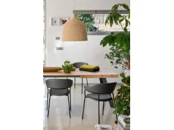 Tavolo allungabile in legno di faggio con top in nobilitato rovere naturale Bold di Connubia