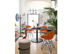 Tavolo rotondo in laminato stratificato con base in metallo Cocktail di Connubia