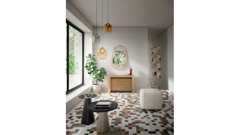Consolle A3 allungabile in Rovere dotata di 5 prolunghe incorporate nella struttura di Ozzio