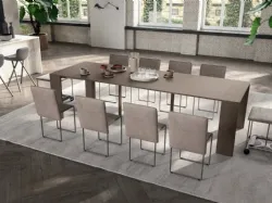 Consolle allungabile in Rovere dotata di 5 prolunghe esterne Golia di Ozzio