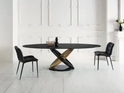 Tavolo Fusion in Cristallo di Bontempi