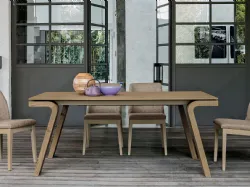 Tavolo allungabile di design in legno impiallacciato Maciste 180 di Target Point