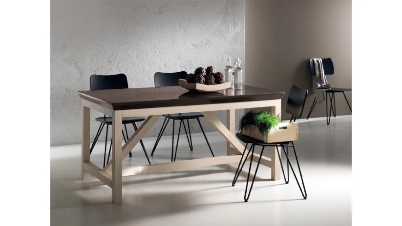 Tavolo Social Floating in legno con top verniciato di Scavolini