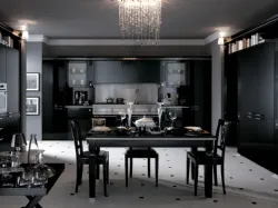 Cucina Classica Baccarat laccata lucida Nera di Scavolini