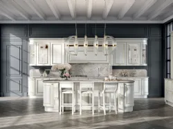 Cucina Classica Baltimora in laccato Bianco e Oro di Scavolini