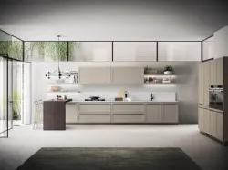 Cucina Moderna Carattere in laccato opaco Visone di Scavolini