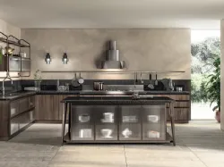 Cucina Moderna Diesel Open Workshop Noce Garden di Scavolini