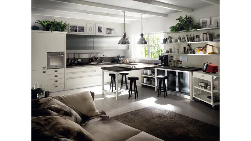 Cucina Moderna Diesel Social Kitchen in Rovere laccato Tortora di Scavolini
