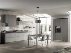 Cucina Moderna Evolution in Frassino Elegance e Pietra Grey di Scavolini