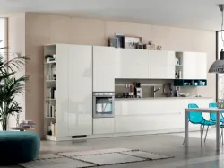 Cucina Moderna Foodshelf laccato lucido Bianco Prestige di Scavolini