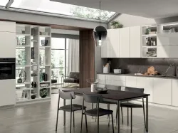 Cucina Moderna Liberamente Bianco Prestige e Bianco Puro di Scavolini