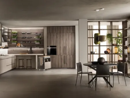 Cucina Moderna Mia Grigio Selce e Noce Garden di Scavolini