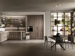 Cucina Moderna Mia Grigio Selce e Noce Garden di Scavolini