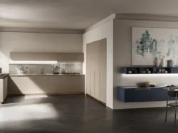 Cucina Moderna Mia in Biomalta Argilla Dehli e Blu Moon di Scavolini