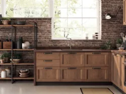 Cucina Moderna angolare Sax in decorativo Rovere Land di Scavolini